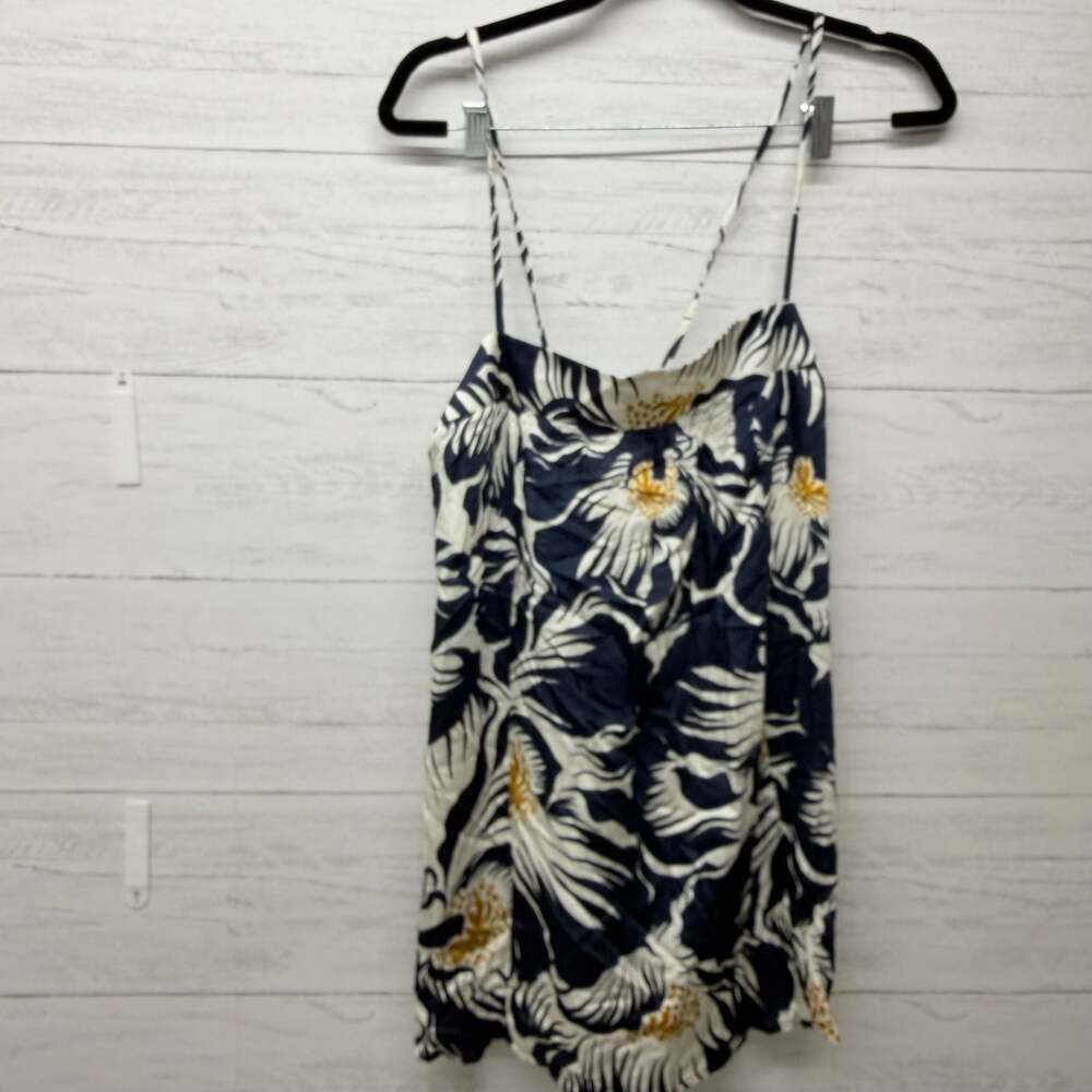 Maaji Tropical navy Floral Print Spaghetti Strap Dress L